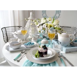 Serwis obiadowy Ćmielów - YVONNE Lea Złota | 12-osobowy 44 elementy