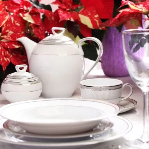 Serwis obiadowy Ćmielów YVONNE Julia | 12-osobowy 44 elementy