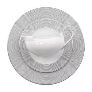 Serwis obiadowy Ćmielów - YVONNE Linea Platynowa | 12-osobowy 44 elementy