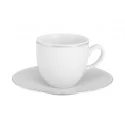 Filiżanka 200 ml ze spodkiem Karolina - ZEN Platynowy