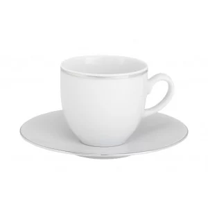 Filiżanka 200 ml ze spodkiem Karolina - ZEN Platynowy