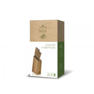 Komplet noży w bloku 5 sztuk Gerlach - Natur