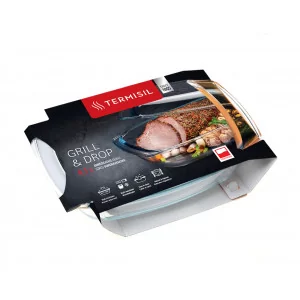 Naczynie żaroodporne 4,1l z pokrywą - Termisil Grill&Drop