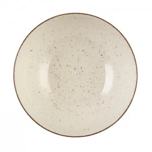 Talerz głęboki 18cm Lubiana Ręcznie Malowana Krem