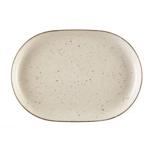 Półmisek owalny 33cm Lubiana Ręcznie Malowana Krem