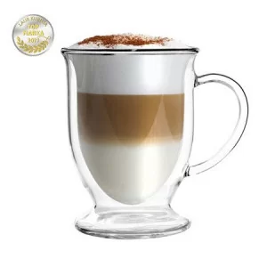 Komplet 2 szklanek do latte z podwójną ścianką 250 ml Vialli Design - Amo