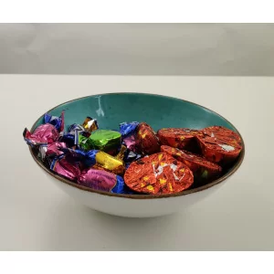 Talerz głęboki 18cm Lubiana Ręcznie Malowana Morski