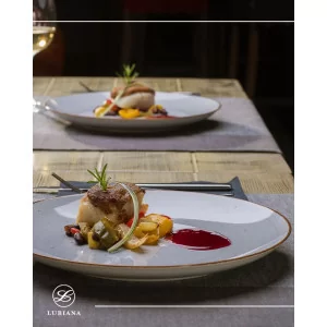 Komplet talerzy na 6 osób (18 el) Lubiana - Boss Szary 6630Z