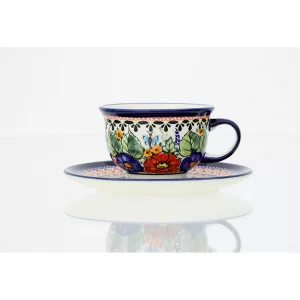 Filiżanka ze spodkiem Bolesławiec 220 ml GU-775836-149 ART