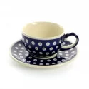 Filiżanka ze spodkiem Bolesławiec 210 ml GU-883883-42 Kropki