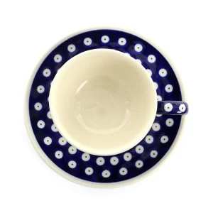 Filiżanka ze spodkiem Bolesławiec 210 ml GU-883883-42 Kropki