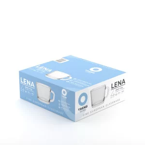 Kubek z uchem 450 ml LENA | komplet 4 szt. - opakowanie