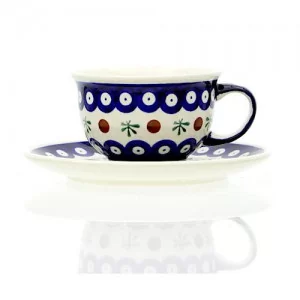 Filiżanka ze spodkiem Bolesławiec 220 ml GU-775836-D41