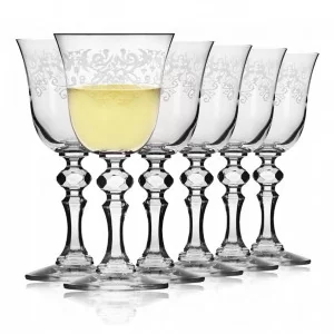 KRISTA DECO Kieliszki do wina białego 150 ml | komplet 6 sztuk