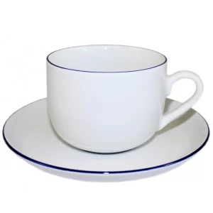 NORA Filiżanka ze spodkiem 450 ml/18 cm Niebieska Linia