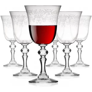 KRISTA DECO Kieliszki do wina czerwonego 220 ml  | komplet 6