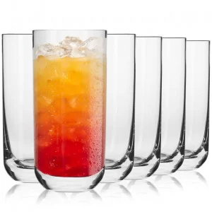 GLAMOUR Szklanki long drink 360 ml| komplet 6 sztuk