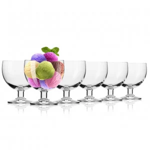 TASTING Pucharki do lodów 350 ml | komplet 6 sztuk