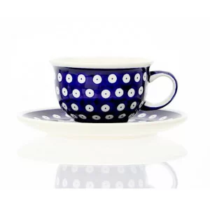 Filiżanka ze spodkiem 220 ml dek. 42 - Bolesławiec