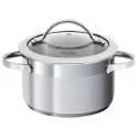 PULPO Garnek z pokrywką szklaną 16 cm