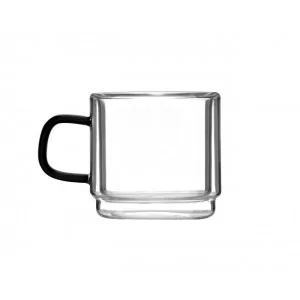 Komplet 2 szklanek do espresso z podwójną ścianką 80 ml Vialli Design - Carbon
