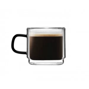 Komplet 2 szklanek do espresso z podwójną ścianką 80 ml Vialli Design - Carbon