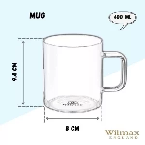 Kubek żaroodporny 400 ml Wilamx - Thermo Glass