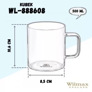 Kubek żaroodporny 500 ml Wilamx - Thermo Glass