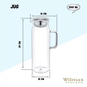 Dzbanek żaroodporny z metalową pokrywką 1500 ml Wilmax