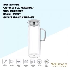 Dzbanek żaroodporny z metalową pokrywką 1500 ml Wilmax