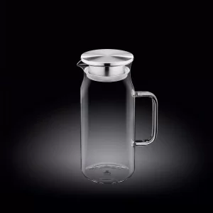 Dzbanek żaroodporny z metalową pokrywką 1000 ml Wilmax - Thermo Glass