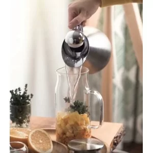 Dzbanek żaroodporny z metalową pokrywką 1000 ml Wilmax - Thermo Glass