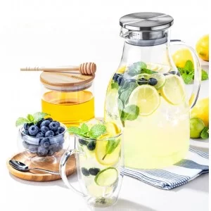 Dzbanek żaroodporny z metalową pokrywką 2500 ml Wilmax