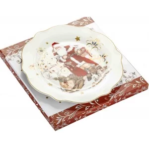 Talerz Świąteczny z Mikołajem i reniferem 27 cm- Marco Polo