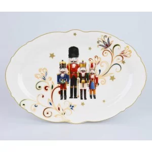 Półmisek Świąteczny z Dziadkiem do orzechów 36x24 cm