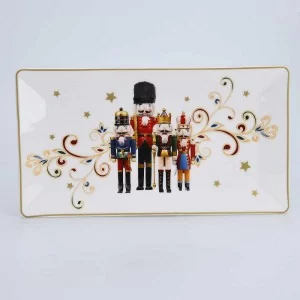 Półmisek prostokątny z Dziadkiem do orzechów 25x14 cm