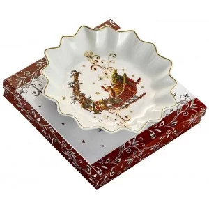 Patera z Mikołajem w saniach 24 cm