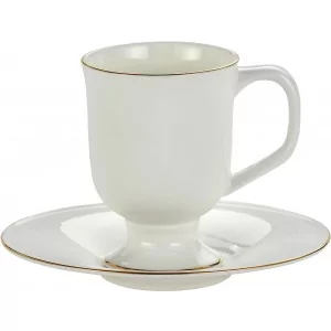 Komplet 2 filiżanek na stopce ze spodkami 250 ml na prezent - Marco Polo