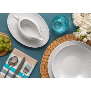 Serwis obiadowy na 12 osób (44el.) Chodzież - Dalia C001 Biała