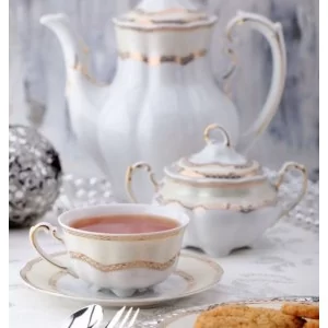 Garnitur do herbaty na 6 osób (21el.) Ćmielów - Bolero E363 Vienna