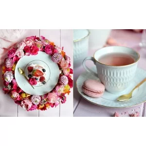 Garnitur do kawy na 6 osób (21el.) Ćmielów - Sofia 3604 Złoto