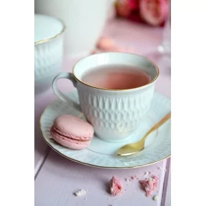 Garnitur do kawy na 6 osób (21el.) Ćmielów - Sofia 3604 Złoto