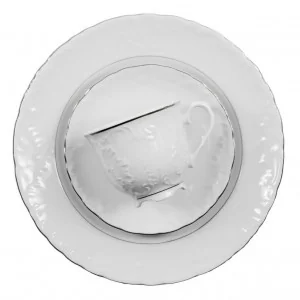 Serwis obiadowy na 12 osób / 43 el Ćmielów - Rococo Platyna