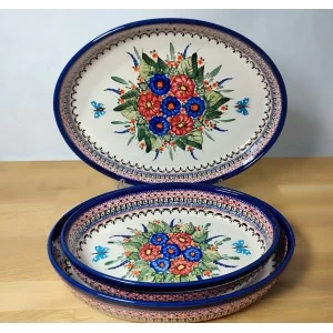 Półmisek owalny 35,5cm dek. 149art - Bolesławiec