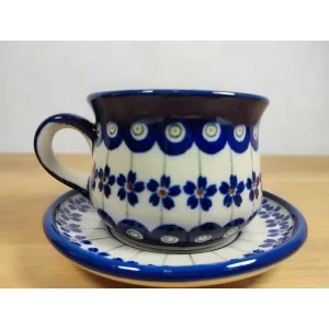 Filiżanka ze spodkiem 200ml/12,7cm dek. 166a - Bolesławiec