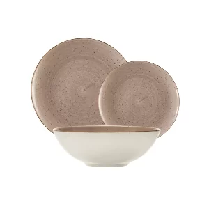 Komplet talerzy na 6 osób (18 el) Lubiana - Boss Brązowy 6630T