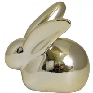 Królik ceramiczny złoty 9,5 cm