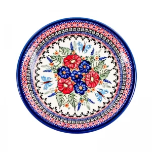 Talerz płytki obiadowy 24 cm dek. 149art - Bolesławiec