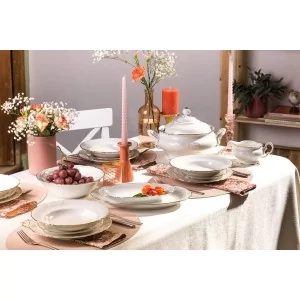 Serwis obiadowy na 12 osób (40el.) Chodzież - Fryderyka Ivory Złota Linia 3617