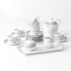 Garnitur do kawy dla 12 osób (40el.) Chodzież - Yvonne G621 Lea Platynowa
